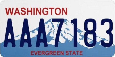 WA license plate AAA7183