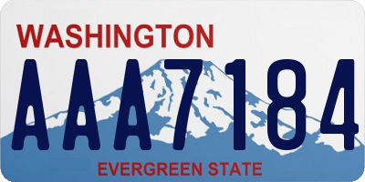 WA license plate AAA7184