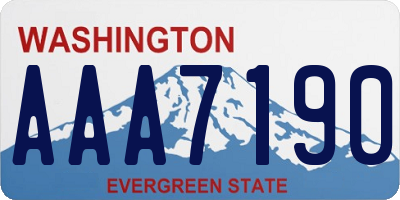 WA license plate AAA7190