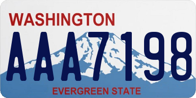 WA license plate AAA7198