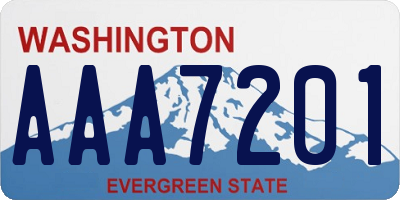 WA license plate AAA7201