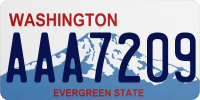 WA license plate AAA7209