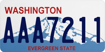 WA license plate AAA7211