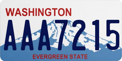 WA license plate AAA7215