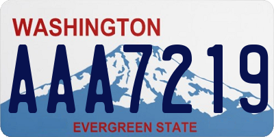 WA license plate AAA7219