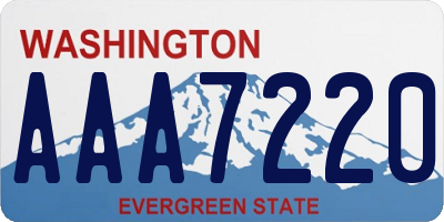 WA license plate AAA7220