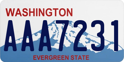 WA license plate AAA7231