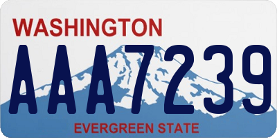 WA license plate AAA7239