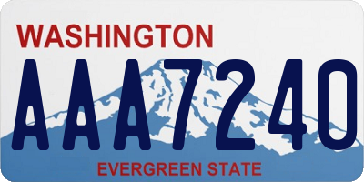 WA license plate AAA7240