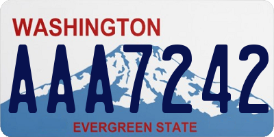 WA license plate AAA7242