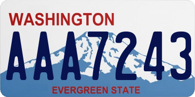 WA license plate AAA7243