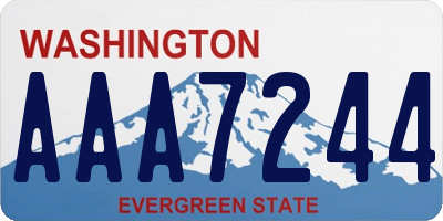 WA license plate AAA7244