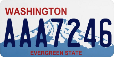 WA license plate AAA7246