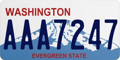 WA license plate AAA7247