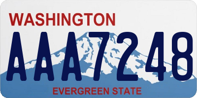 WA license plate AAA7248