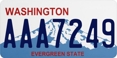 WA license plate AAA7249