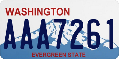 WA license plate AAA7261