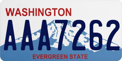 WA license plate AAA7262