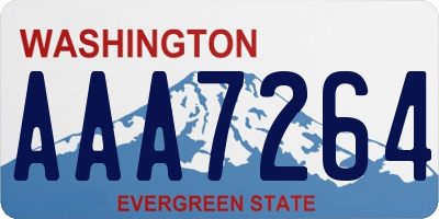 WA license plate AAA7264