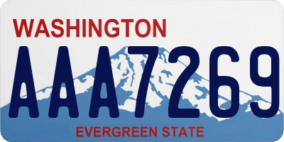 WA license plate AAA7269