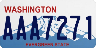 WA license plate AAA7271