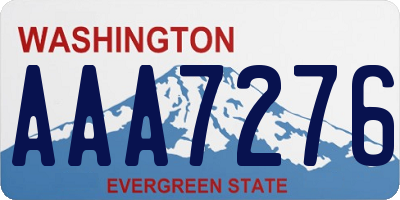 WA license plate AAA7276