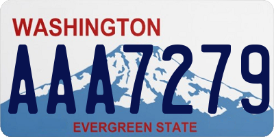 WA license plate AAA7279