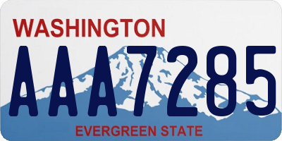 WA license plate AAA7285