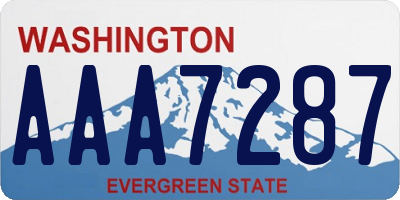 WA license plate AAA7287