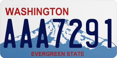 WA license plate AAA7291