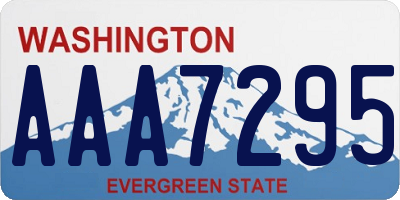 WA license plate AAA7295