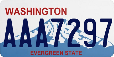 WA license plate AAA7297