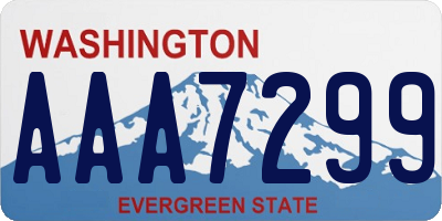 WA license plate AAA7299