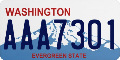 WA license plate AAA7301