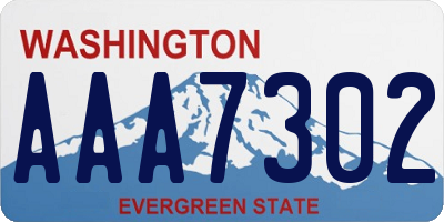 WA license plate AAA7302