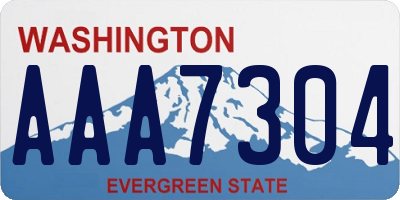 WA license plate AAA7304