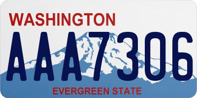 WA license plate AAA7306