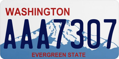WA license plate AAA7307