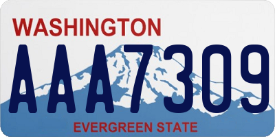 WA license plate AAA7309