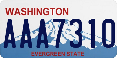 WA license plate AAA7310