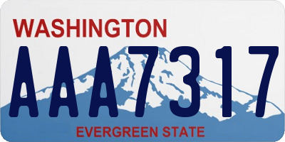 WA license plate AAA7317