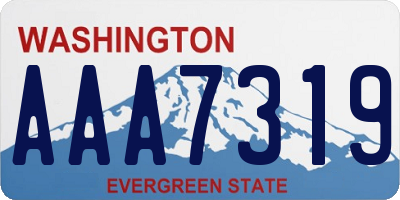 WA license plate AAA7319