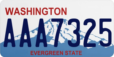 WA license plate AAA7325