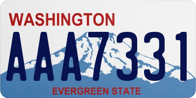 WA license plate AAA7331