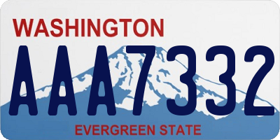 WA license plate AAA7332