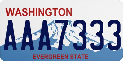 WA license plate AAA7333