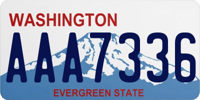 WA license plate AAA7336