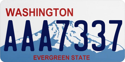 WA license plate AAA7337