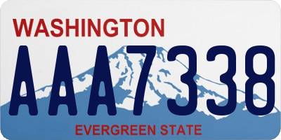 WA license plate AAA7338