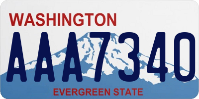 WA license plate AAA7340